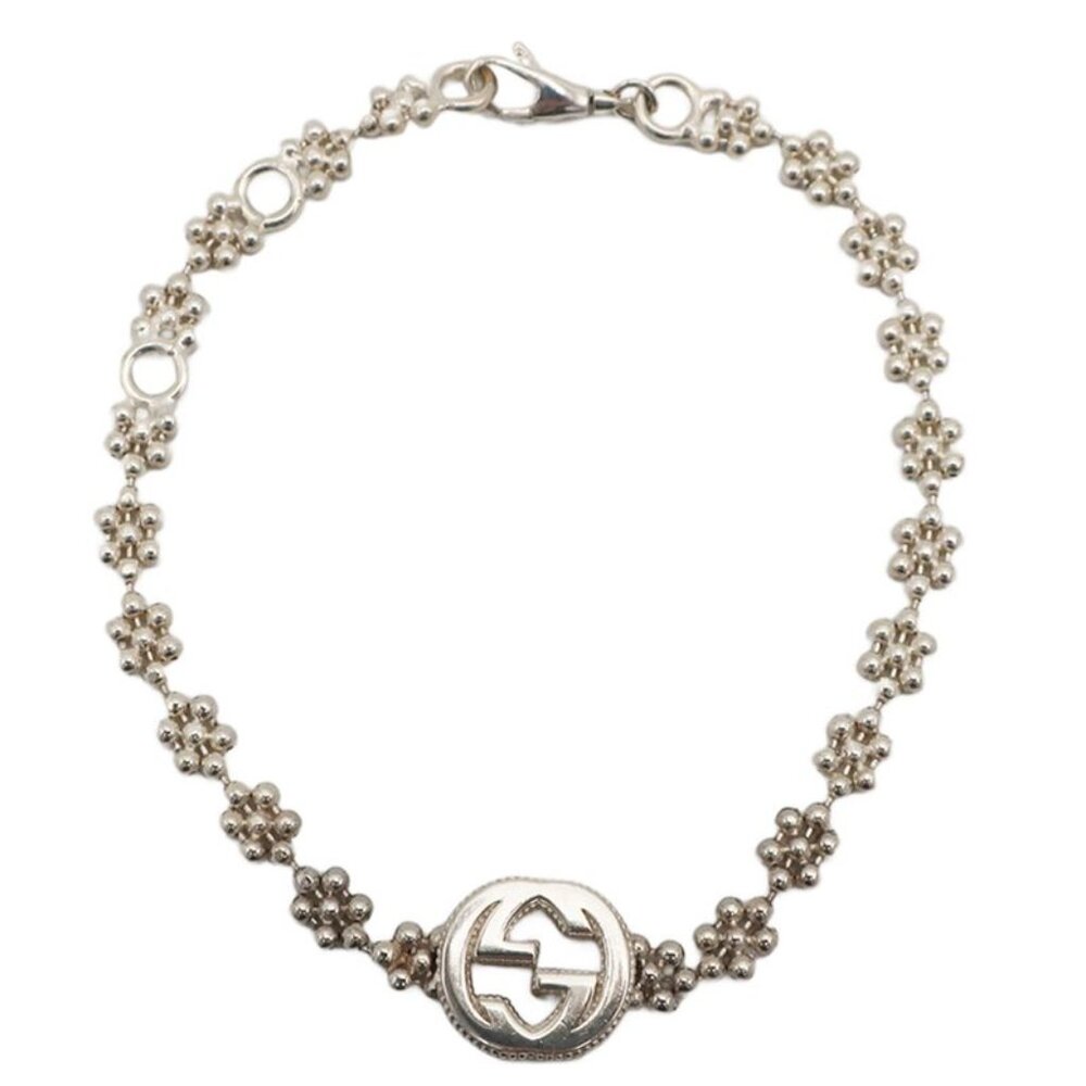 Gucci Bracelet SV 925 Silver GG Logo Accessory Chain